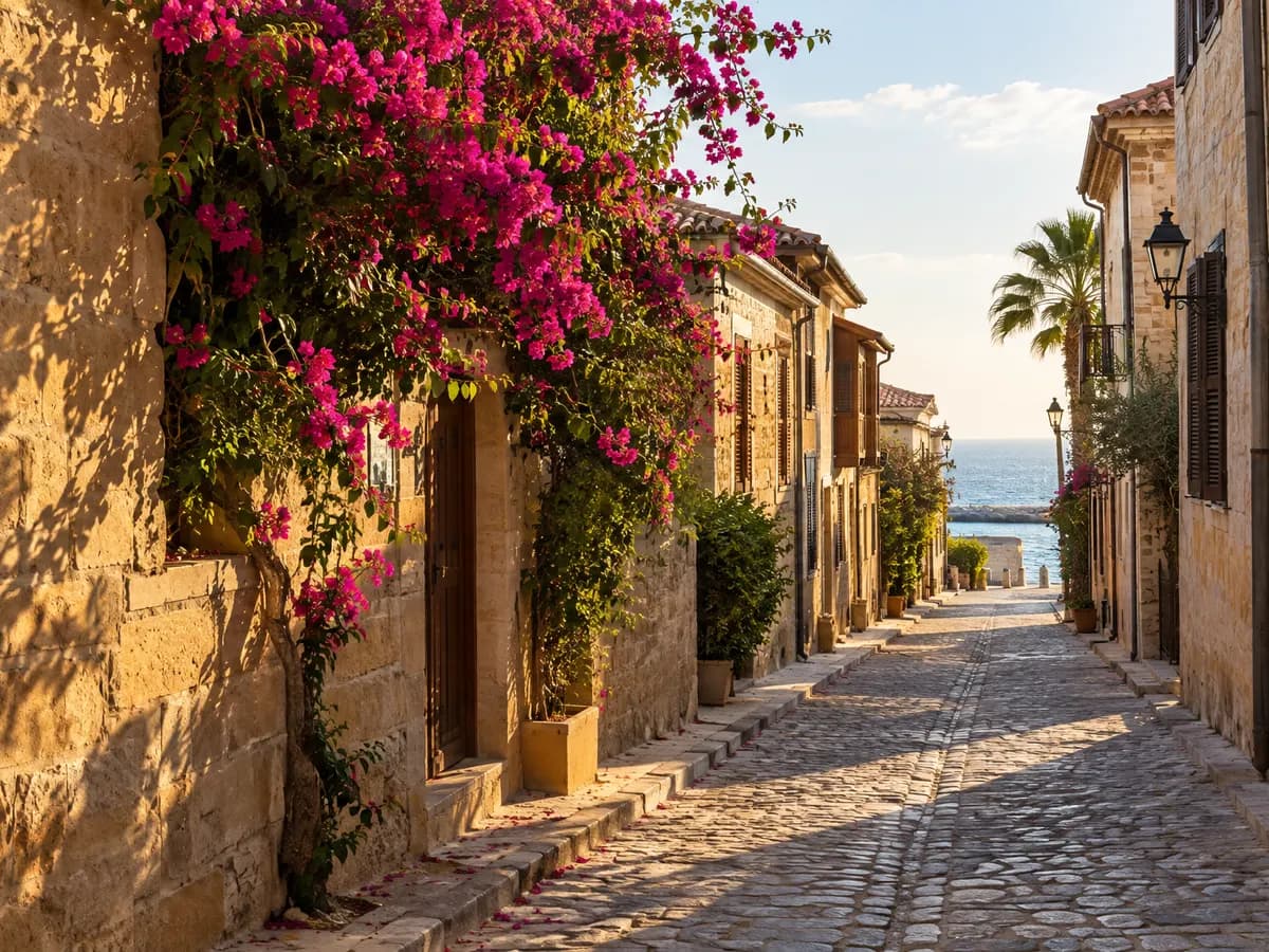 Una strada del centro storico di Limassol